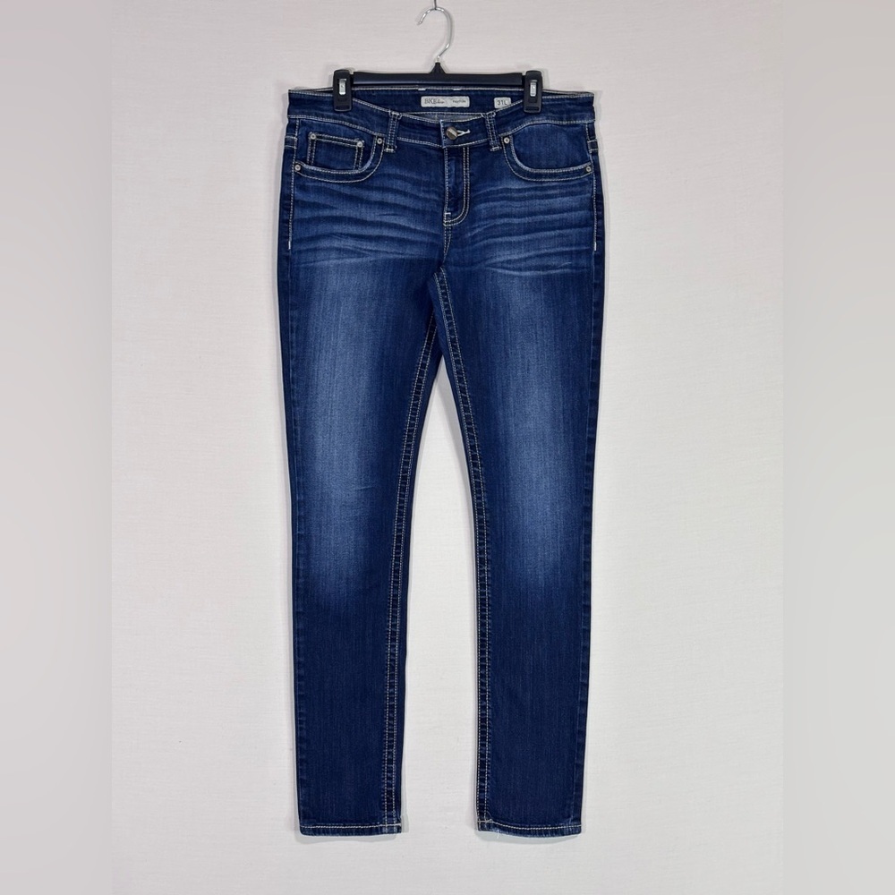 BKE Payton Slim Straight Jeans Dark Wash Stretch Denim Mid Rise 31